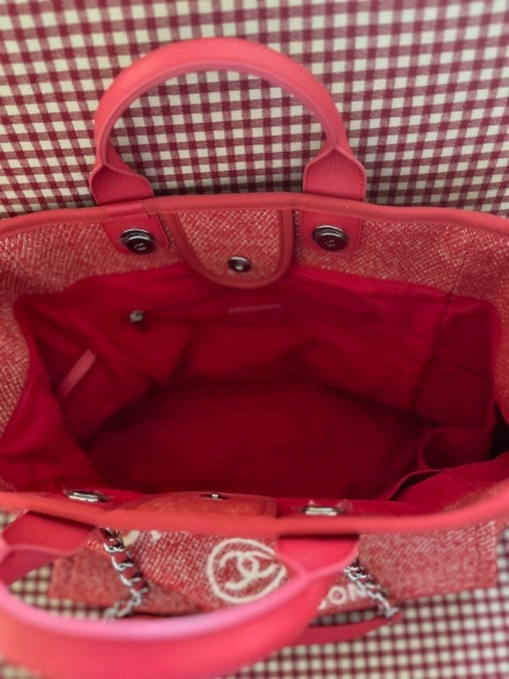 Deauville Tote - Red - New - Picture 3 of 3